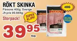 Nya Pulsen PÄRSONS Rökt skinka erbjuda