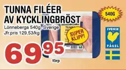 Nya Pulsen LÖNNEBERGA Tunna filéer av kycklingbröst erbjuda