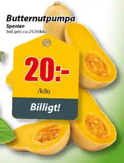 Extra Mjällby Stormarknad Butternutpumpa erbjuda