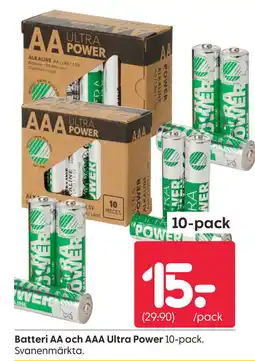 Rusta Batteri AA och AAA Ultra Power erbjuda