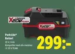 Lidl Parkside Batteri, SEK 299 erbjuda