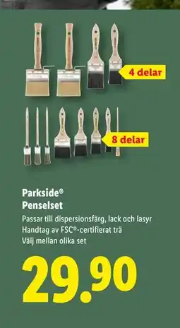 Lidl Parkside Penselset, SEK 29.9 erbjuda