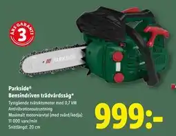 Lidl Parkside Bensindriven trädvårdssåg, SEK 999 erbjuda