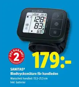 Lidl SANITAS Blodtrycksmätare för handleden, SEK 179 erbjuda