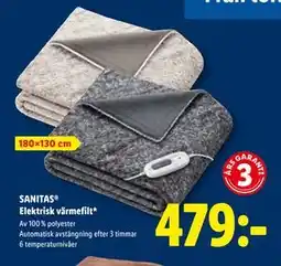 Lidl SANITAS Elektrisk värmefilt, SEK 479 erbjuda