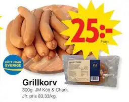 Matöppet Grillkorv, SEK 25 erbjuda