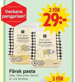 Matöppet Färsk pasta, SEK 29 erbjuda