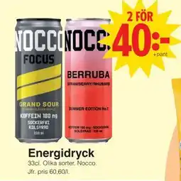 Matöppet Energidryck, SEK 40 erbjuda
