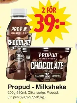Matöppet Propud - Milkshake, SEK 39 erbjuda