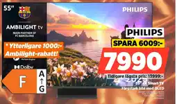 Power 55" 4K Smart TV Färgstark bild med QLED erbjuda