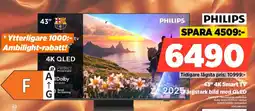 Power PHILIPS 43" 4K Smart TV 2025Färgstark bild med QLED erbjuda