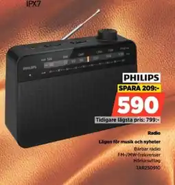 Power PHILIPS Radio Lägen för musik och nyheter erbjuda