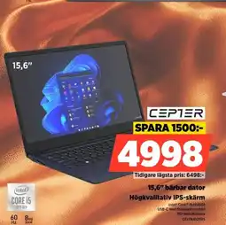 Power CEPTER 15,6" bärbar dator Högkvalitativ IPS-skärm erbjuda