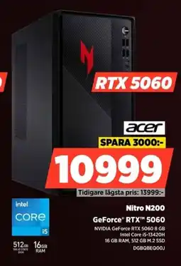Power Acer Nitro N200 GeForce RTX™ 5060 erbjuda