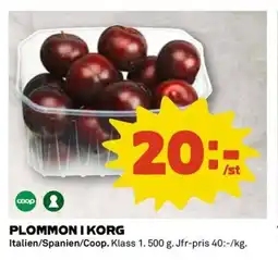 Coop Plommoni korg erbjuda