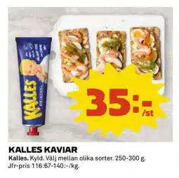 Coop KALLES Kalles kaviar erbjuda