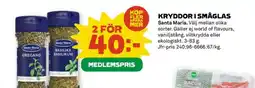 Coop SANTA MARIA Kryddori småglas erbjuda