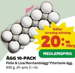 Coop Ägg 10-pack erbjuda