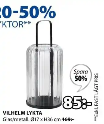 JYSK Vilhelm Lykta erbjuda