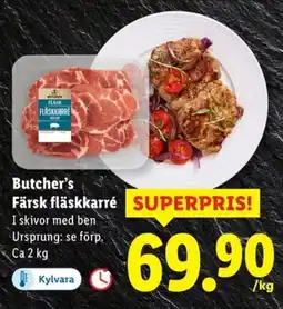 Lidl Butcher's Färsk fläskkarré erbjuda