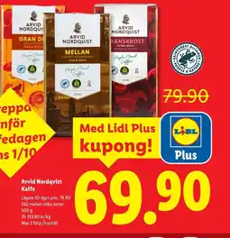 Lidl ARVID NORDQUIST Kaffe erbjuda
