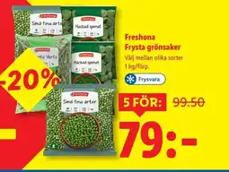 Lidl Freshona Frysta grönsaker erbjuda