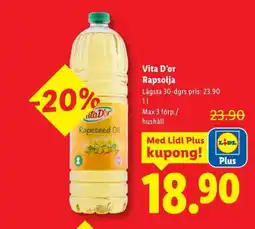 Lidl Vita D'or Rapsolja erbjuda