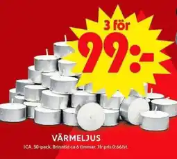 ICA Maxi Värmeljus erbjuda