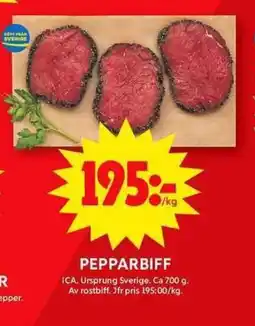ICA Maxi Pepparbiff erbjuda