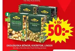 ICA Maxi Ekologiska bönor, kikärtor, linser erbjuda