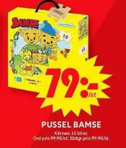 ICA Maxi Pussel bamse erbjuda