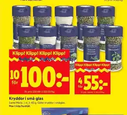 ICA Kvantum Kryddor i små glas erbjuda