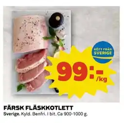 Coop Färsk fläskkotlett erbjuda