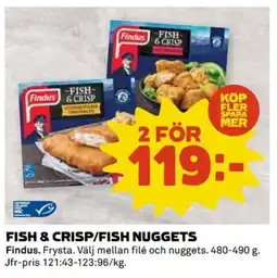 Coop Fish & crisp/fish nuggets erbjuda