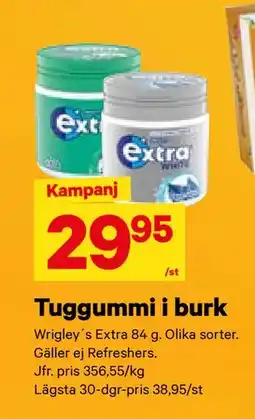 City Gross Tuggummi i burk, SEK 29.95 erbjuda