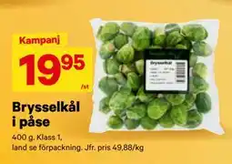 City Gross Brysselkål i påse, SEK 19.95 erbjuda