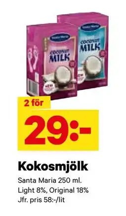 City Gross Kokosmjölk, SEK 29 erbjuda