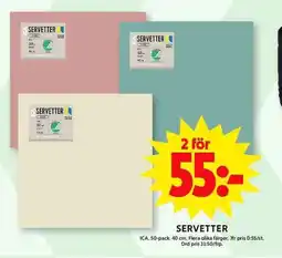 ICA Maxi Servetter erbjuda