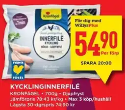 Willys Kycklinginnerfilé erbjuda