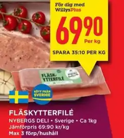 Willys Fläskytterfilé erbjuda