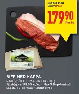 Willys Biff med kappa erbjuda