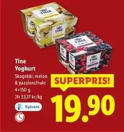 Lidl Tine Yoghurt erbjuda