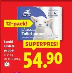 Lidl Lambi toalettpapper erbjuda