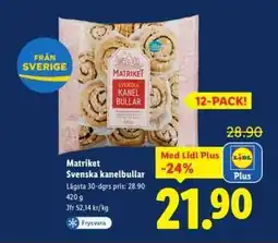 Lidl Matriket Svenska kanelbullar erbjuda