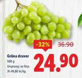 Lidl Gröna druvor erbjuda
