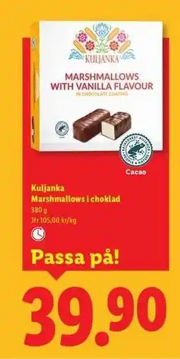 Lidl KULJANKA Marshmallows i choklad erbjuda