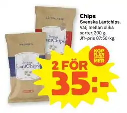 Stora Coop Chips Svenska Lantchips erbjuda