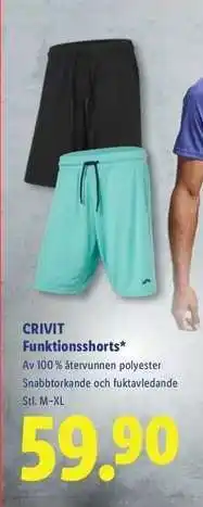 Lidl CRIVIT Funktionsshorts erbjuda