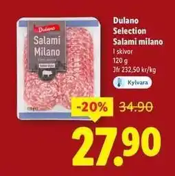 Lidl Dulano Selection Salami milano erbjuda