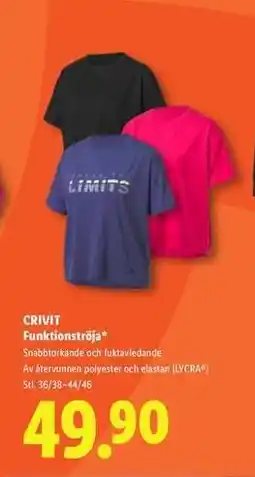 Lidl CRIVIT Funktionströja erbjuda